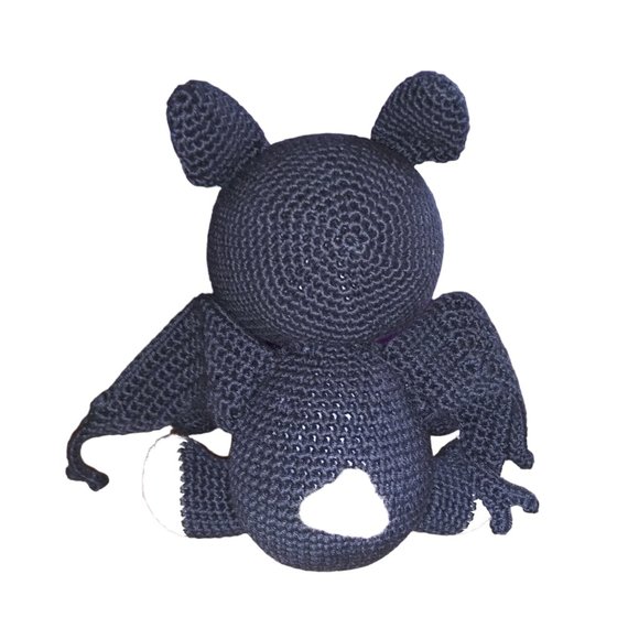 Jack Skellington Amigurumi Crochet Halloween Bat Voodoo Pin Cushion 6 Inch Plush - Picture 3 of 8